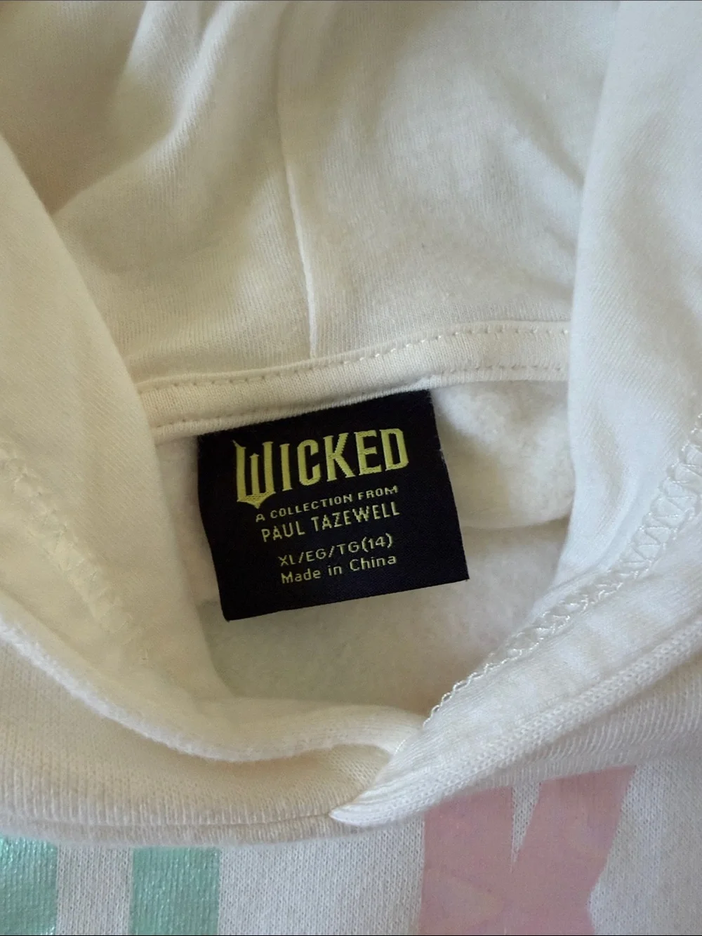 Wicked by Paul Tazewell Kids Cream Hoodie girls size 14